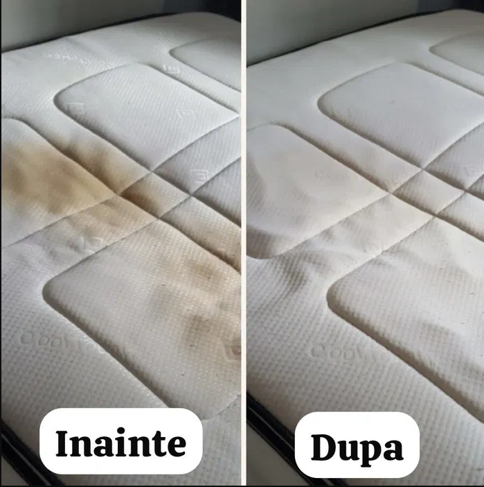 Saltea înainte și după curățare